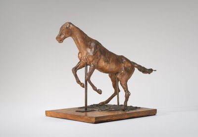 Caballo rehusando Caballo superando un obstáculo, finales de 1880 de Edgar Degas