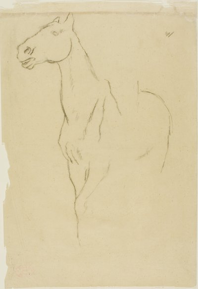 Caballo torneado tres cuartos de Edgar Degas