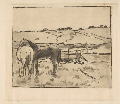 Caballos en el Prado, 1891-92 de Edgar Degas