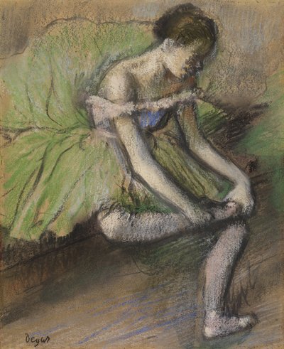 La falda verde, c.1896 (pastel sobre papel) de Edgar Degas