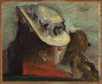 Dama con un perro, c.1877 de Edgar Degas