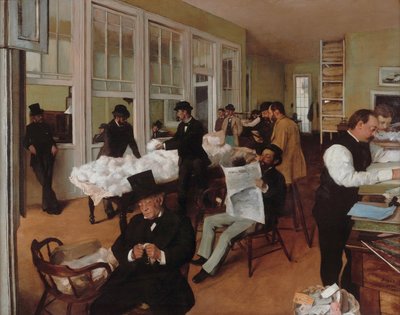 La oficina de algodón en Nueva Orleans de Edgar Degas