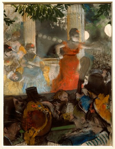 Le café concert, a ambassadeurs. Pintura al pastel de Edgar Degas (1834-1917) 1876 Dim. 0,36 x 0,28 m Lyon. Museo de Bellas Artes de Edgar Degas