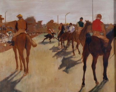 El desfile, también llamado Caballos de carrera frente a las tribunas de Edgar Degas