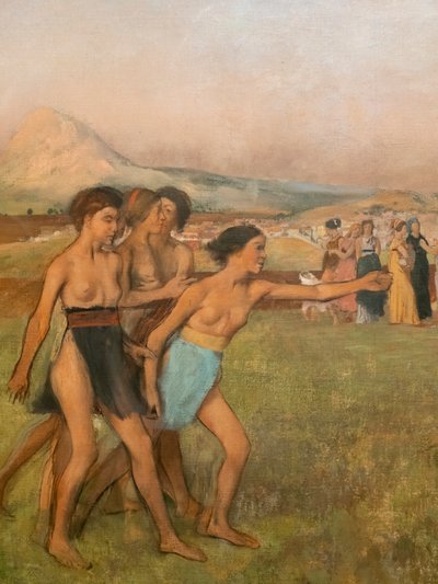 Pequeñas espartanas provocando a los chicos (detalle) de Edgar Degas
