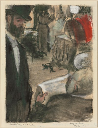 Ludovic Halevy encuentra a Madame Cardinal en un palco de Edgar Degas
