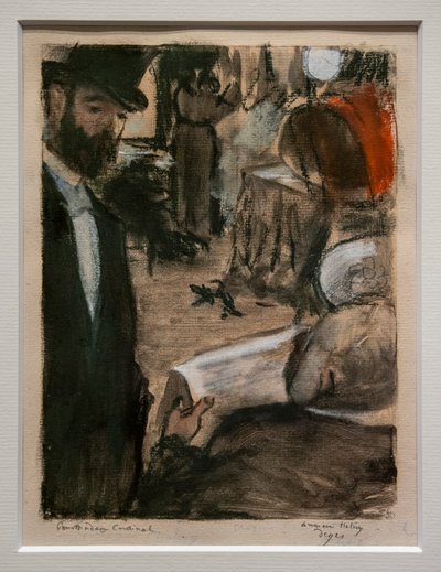 Ludovic Halevy encuentra a Madame Cardinal en un camerino de Edgar Degas