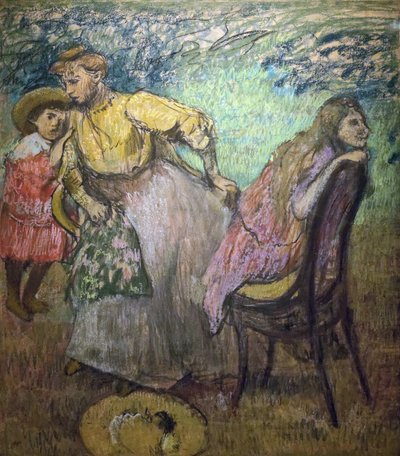 Madame Alexis Rouart y sus hijos (hacia 1905). Edgar Degas (1834-1917). Pastel y carboncillo sobre papel de calco pegado íntegramente sobre cartón. Musée des Beaux-Arts de la Ville de Paris, Petite Palais. de Edgar Degas
