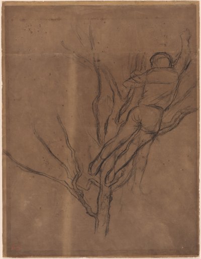 Hombre podando un árbol de Edgar Degas