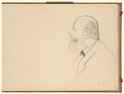 Hombre de perfil de Edgar Degas