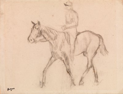 hombre a caballo de Edgar Degas