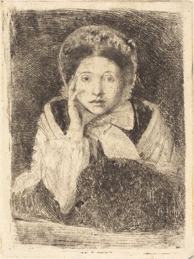 Marguerite De Gas, la hermana del artista, 1860-1862 de Edgar Degas