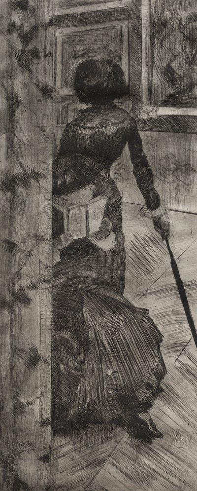Mary Cassatt en el Louvre: La Galería de Pinturas, 1879-1880 de Edgar Degas