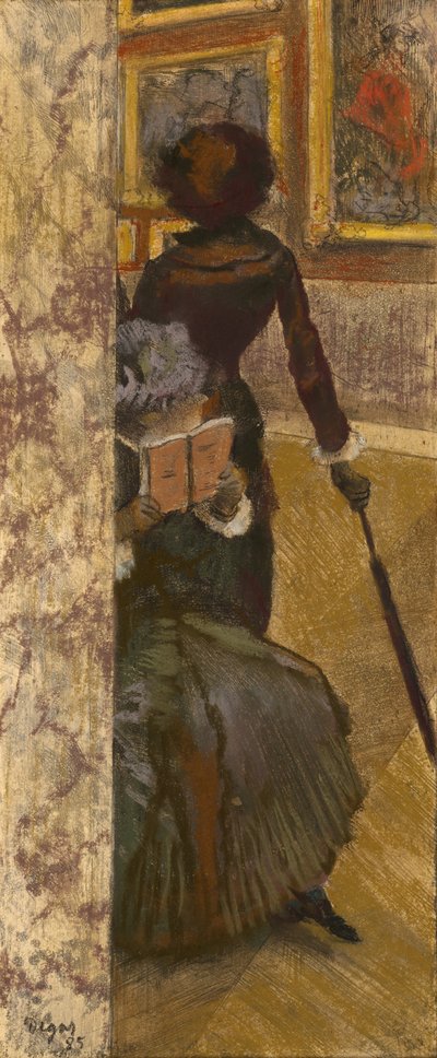 Mary Cassatt en el Louvre: La galería de pinturas, 1885 de Edgar Degas