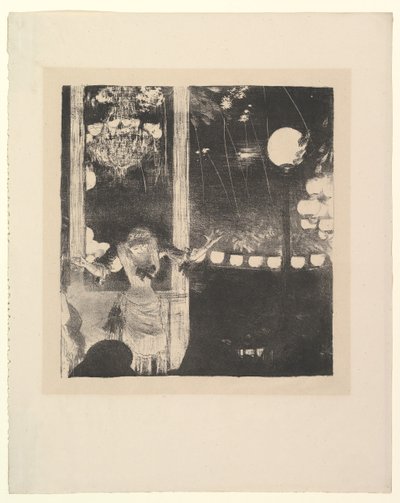 Mlle Bécat en el Café des Ambassadeurs, París de Edgar Degas