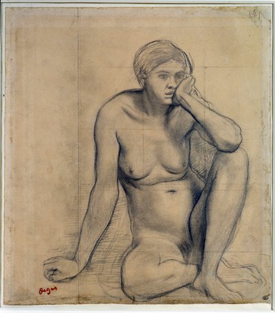 Mujer desnuda sentada (Estudio para 