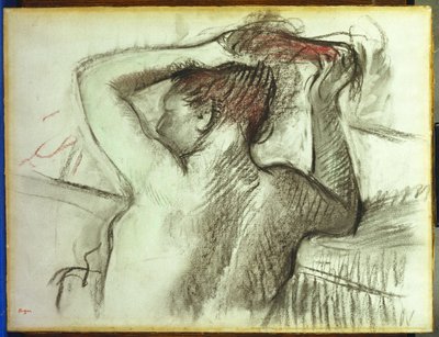 Desnudo peinándose de Edgar Degas