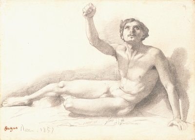 Estudio de desnudo de Edgar Degas