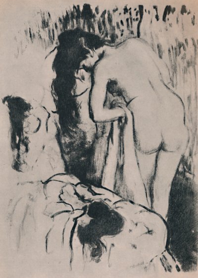 Mujer desnuda vistiéndose, c. 1890, 1946 de Edgar Degas