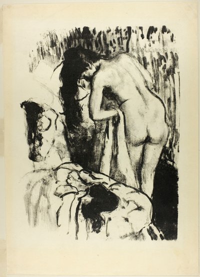 Mujer desnuda de pie, secándose de Edgar Degas