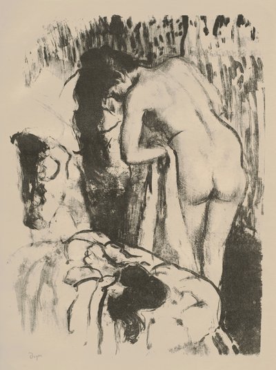 Mujer Desnuda de Pie, Secándose de Edgar Degas