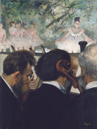 Músicos de orquesta de Edgar Degas