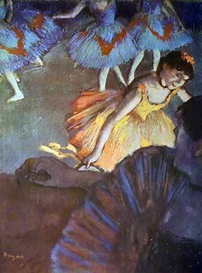 Un ballet visto desde un palco de ópera de Edgar Degas