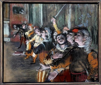 Extras de pastel o coristas en monotipo de Edgar Degas (1834-1917) 1877. París, museo de Orsay de Edgar Degas