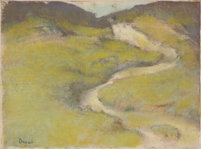 Camino en un campo, 1890 de Edgar Degas