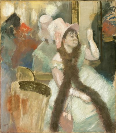 Retrato después de un baile de disfraces Retrato de Madame Dietz-Monnin, 1879 de Edgar Degas