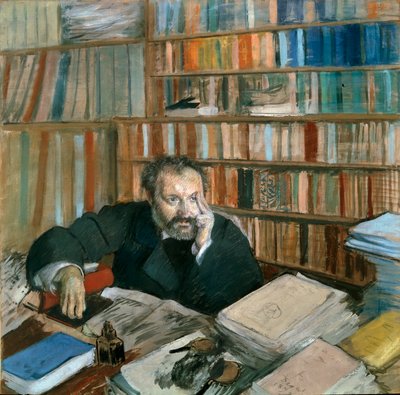 Retrato de Edmond Duranty (1833-1880) escritor y crítico de arte de Edgar Degas
