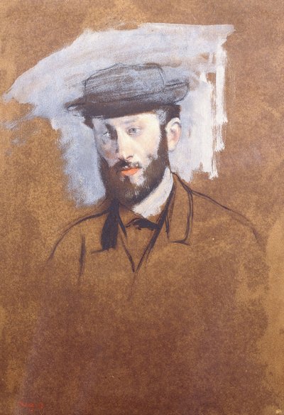 Retrato de Eugène Manet, c.1875 de Edgar Degas