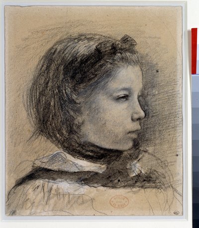 Retrato de Giulia Bellelli (estudio) de Edgar Degas