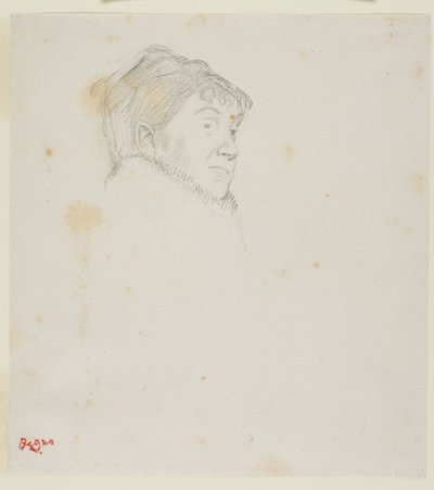 Retrato de Madame Dietz-Monnin (antes Cabeza de mujer) de Edgar Degas