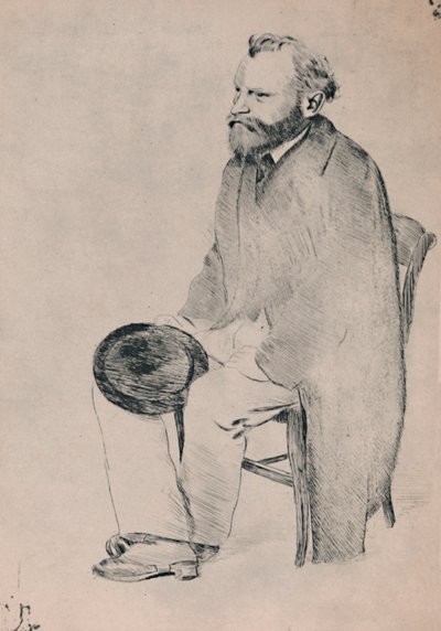 Retrato de Manet Sentado de Edgar Degas