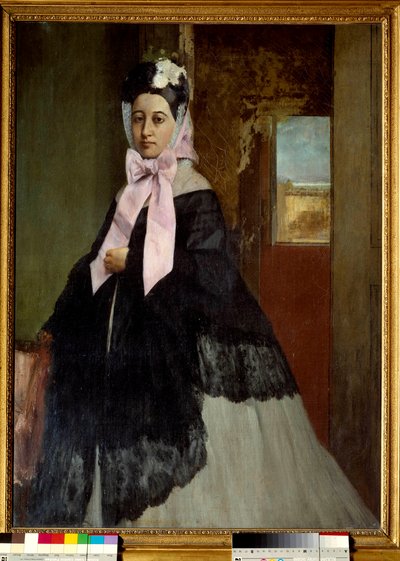 Retrato de Thérèse Degas, hermana del artista de Edgar Degas