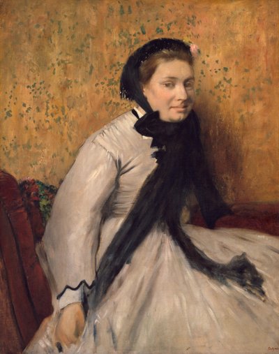 Retrato de una mujer en gris de Edgar Degas