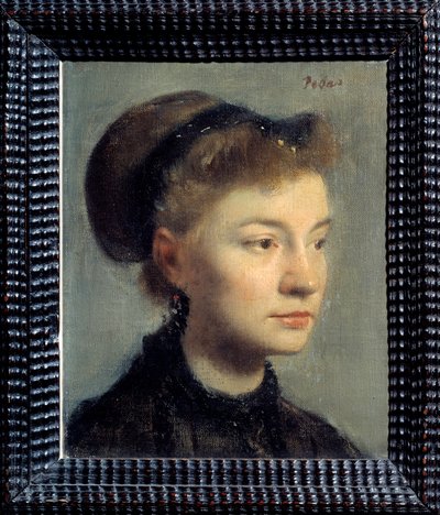 Retrato de una joven Pintura de Edgar Degas (1834-1917). 1867. Dim. 0,27x0,22 m. París, Museo de Orsay de Edgar Degas