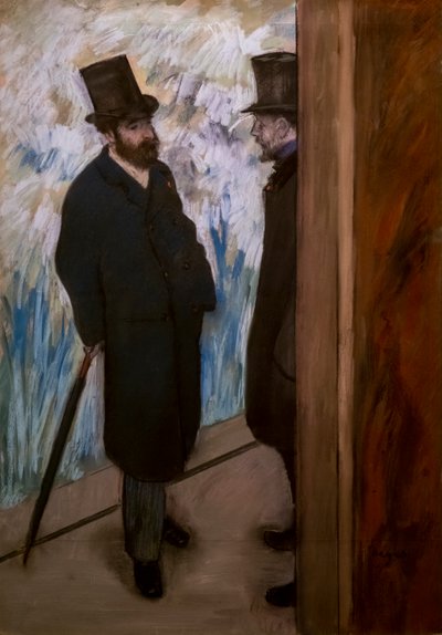 Retrato de amigos, en la escena (también conocido como “Retrato de Ludovic Halevy y Albert Boulanger-Cave”) de Edgar Degas