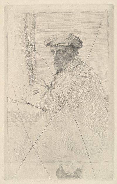 Retrato del grabador Joseph Tourny, 1857 de Edgar Degas