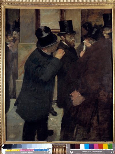 Retratos en la Bolsa o “A la Bourse”: representación de Ernest May (1845-1925), financiero y coleccionista. Pintura de Edgar Degas (1834-1917). 1878-1879. Dim: 1.00 x 0.82 m. París, Museo de Orsay de Edgar Degas