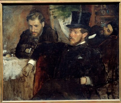 Retratos de los ingenieros Jeantaud, Livert y Laine, amigos del artista de Edgar Degas