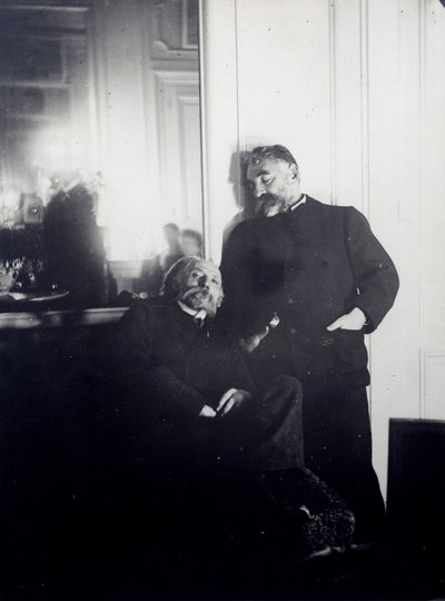 Retratos del poeta Stéphane Mallarmé (1842-1898) y el pintor Auguste Renoir (1841-1919). Edicto fotográfico de Edgar Degas (1834-1917) 1895 París, Biblioteca Jacques Doucet de Edgar Degas