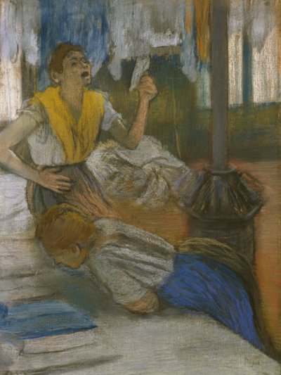 Leer una carta (pastel sobre papel) de Edgar Degas