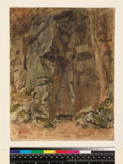 Rocas en Bagnoles-De-L"Orne, antes de 1917 de Edgar Degas