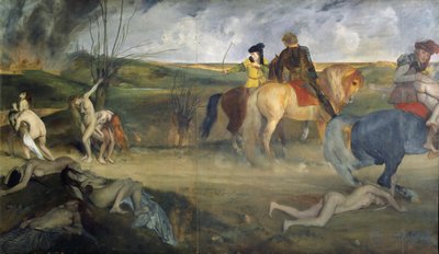 Escena de guerra en la Edad Media, c.1865 (óleo sobre lienzo) de Edgar Degas