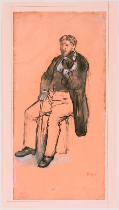Sitzender Geigenspieler de Edgar Degas