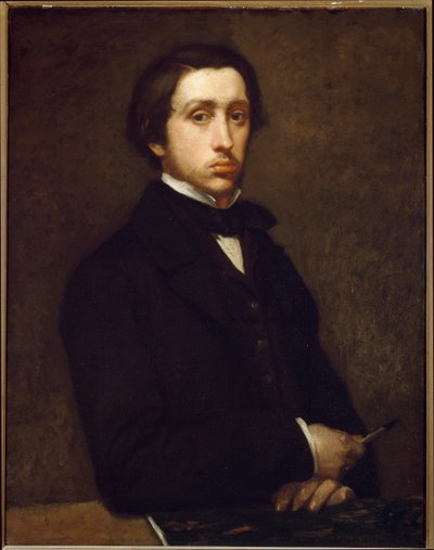 Autorretrato o Degas con portacarbón de Edgar Degas