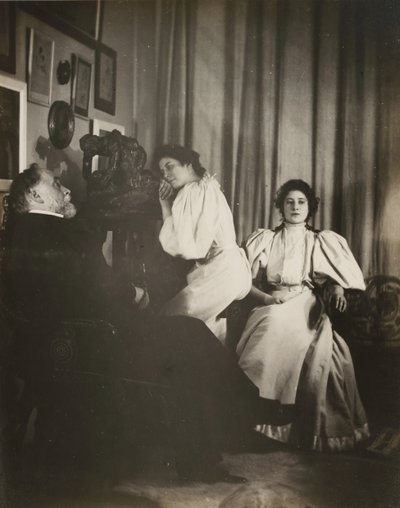Autorretrato con Christine e Yvonne Lerolle de Edgar Degas