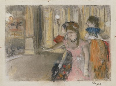 Cantantes en el escenario de Edgar Degas